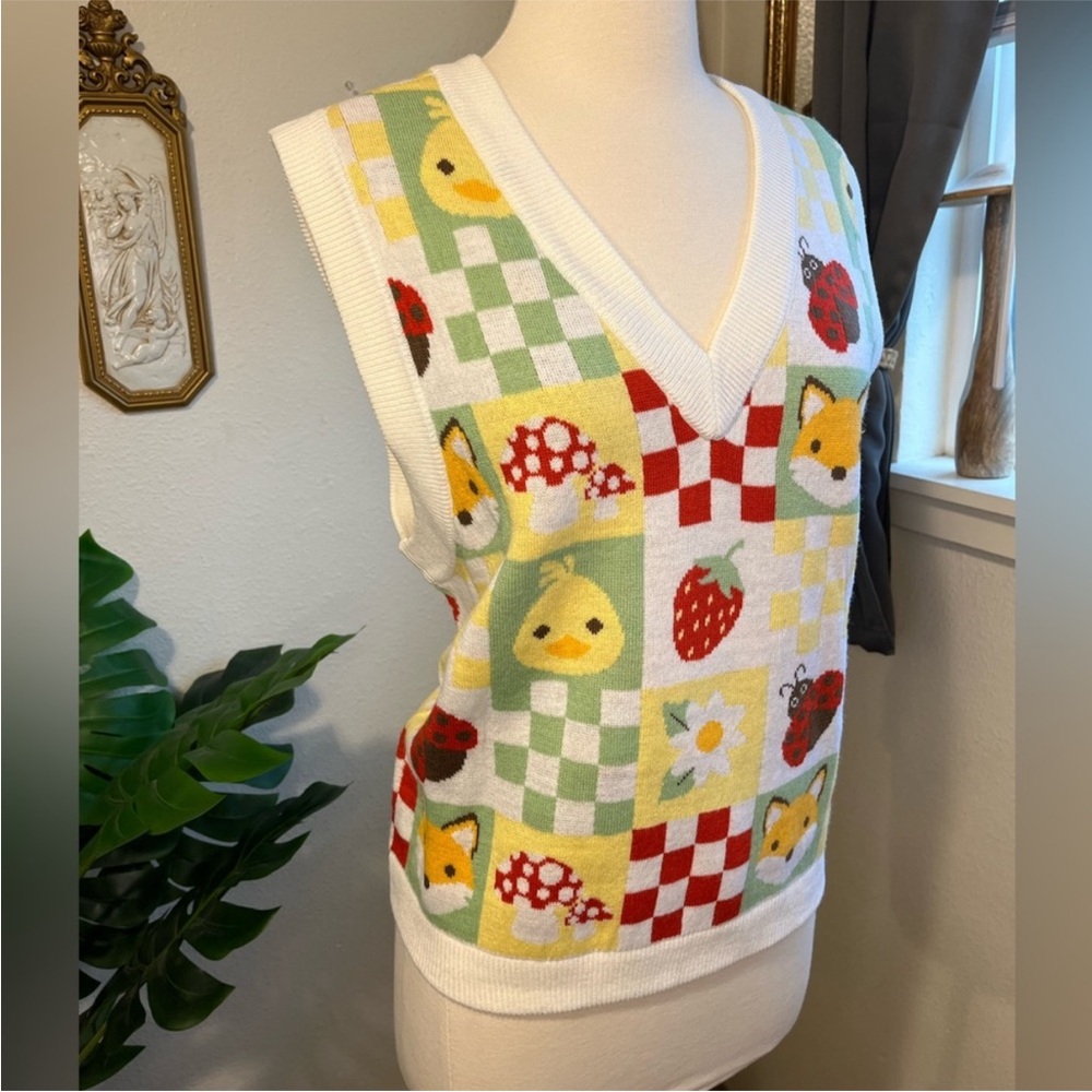 Thorn & Fable Forest Creatures Sweater Vest